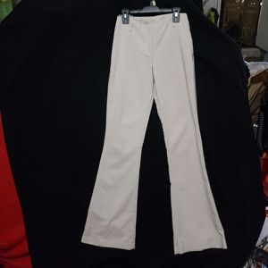 Vintage Rave Stretch-Zip up-Mid rise-Khaki-Casual Flare Pants-Sz.1-gpl